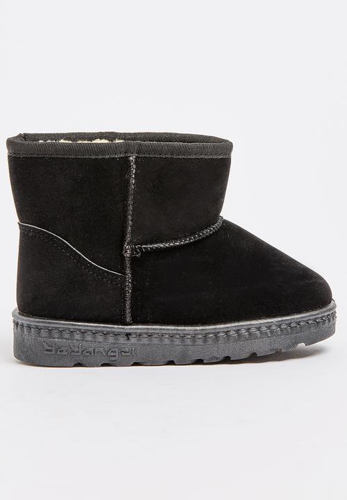 Pop Candy - Girls faux suede boot - black