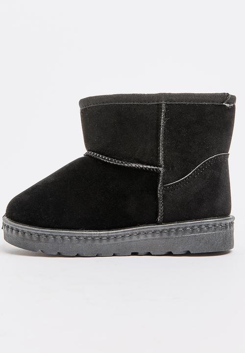 Pop Candy - Girls faux suede boot - black