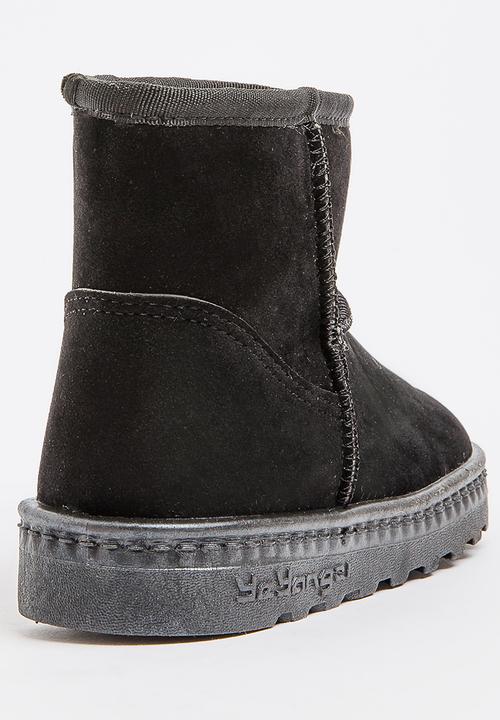 Pop Candy - Girls faux suede boot - black