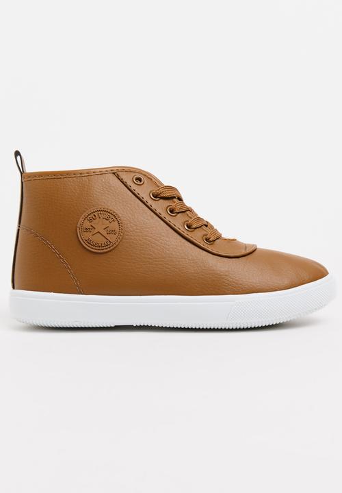 SOVIET - Callista Hi Cut Sneaker Tan
