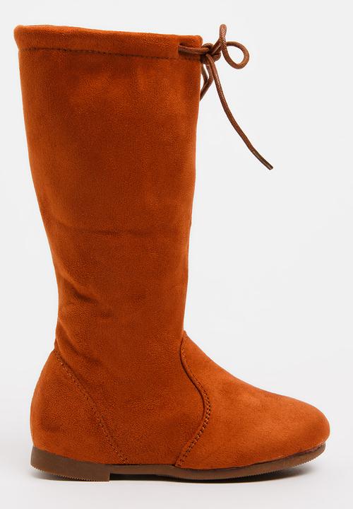Pop Candy - Girls Knee-Length Boot Tan