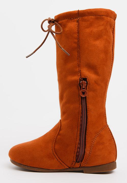 Pop Candy - Girls Knee-Length Boot Tan