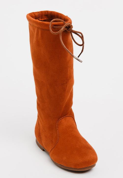 Pop Candy - Girls Knee-Length Boot Tan