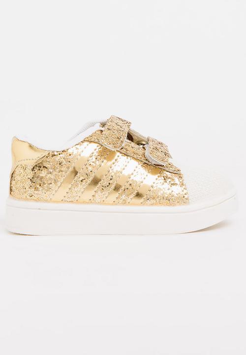 Pop Candy - Velcro Strap Sneaker Gold