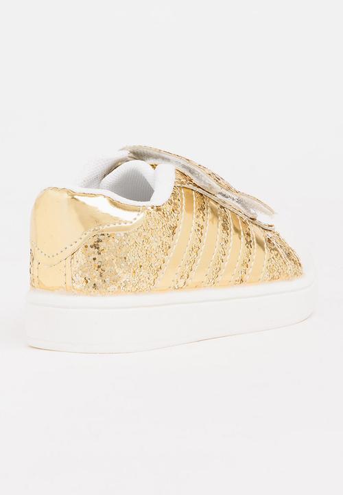 Pop Candy - Velcro Strap Sneaker Gold