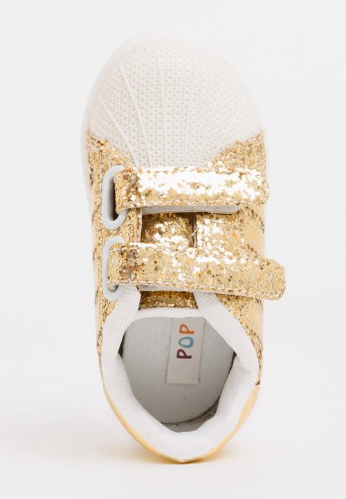 Pop Candy - Velcro Strap Sneaker Gold