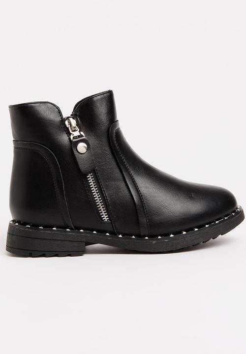 Pop Candy - Girls Ankle Boot Black