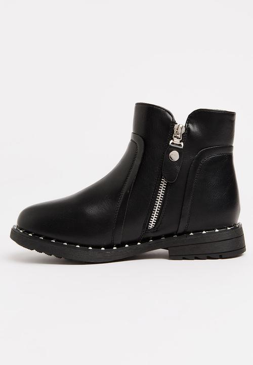 Pop Candy - Girls Ankle Boot Black