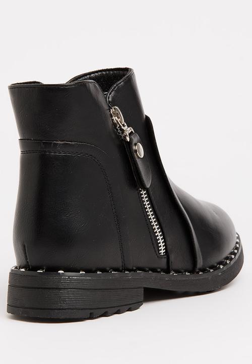 Pop Candy - Girls Ankle Boot Black