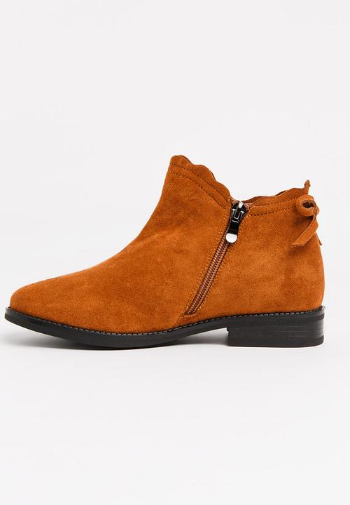 Pop Candy - Girls Ankle Boot Tan