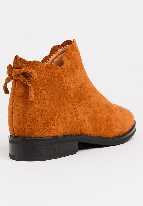 Pop Candy - Girls Ankle Boot Tan