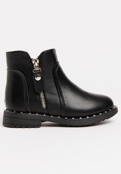 Pop Candy - Girls Ankle Boot Black