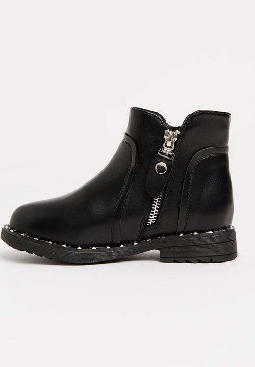 Pop Candy - Girls Ankle Boot Black