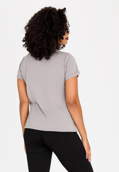 edit Maternity - Coming Soon Printed Tee Grey Melange