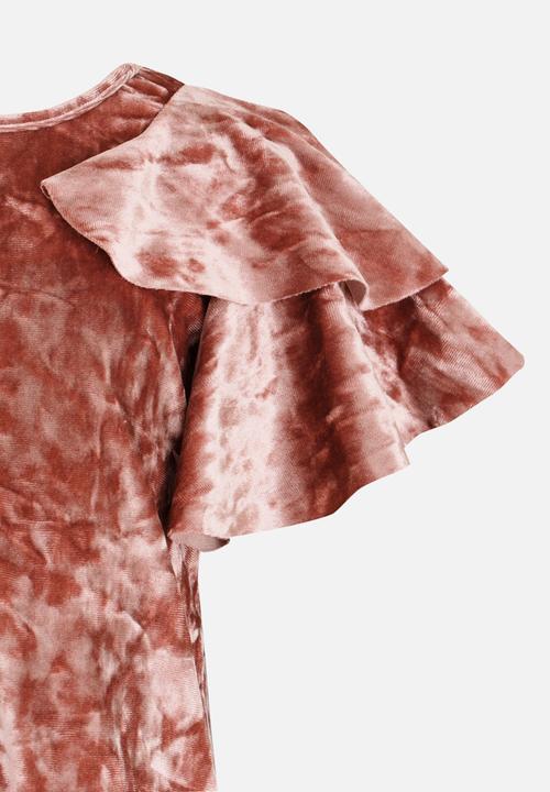 See-Saw - Velour Shift Dress Pale Pink