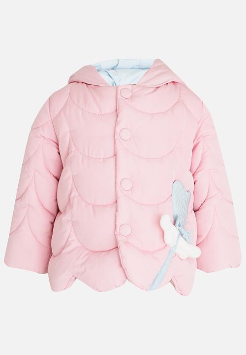 Pop Candy - Girls   Puffer Jacket Pale Pink
