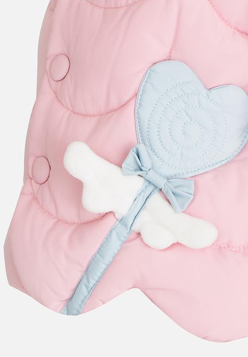 Pop Candy - Girls   Puffer Jacket Pale Pink