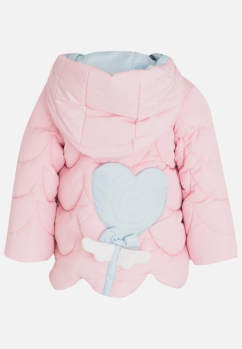 Pop Candy - Girls   Puffer Jacket Pale Pink