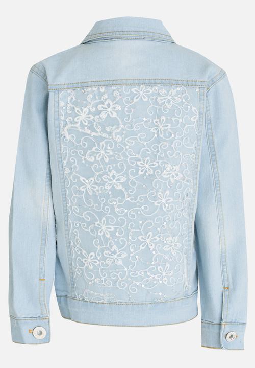 Pop Candy - Girls Denim Jacket Mid Blue