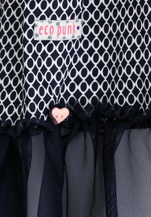 Eco Punk - Girls Skirt With Mesh Frill Navy