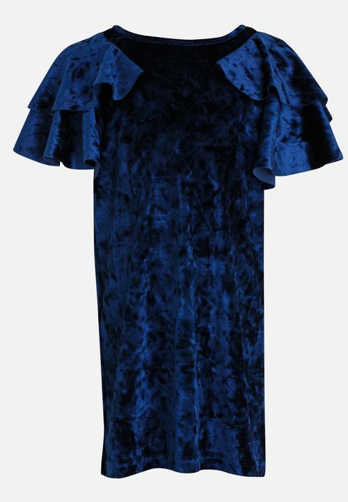 See-Saw - Velour Shift Dress Navy