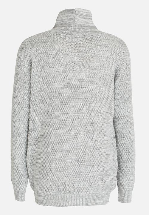 Rebel Republic - Cowl Neck Long Sleeve Jersey Grey