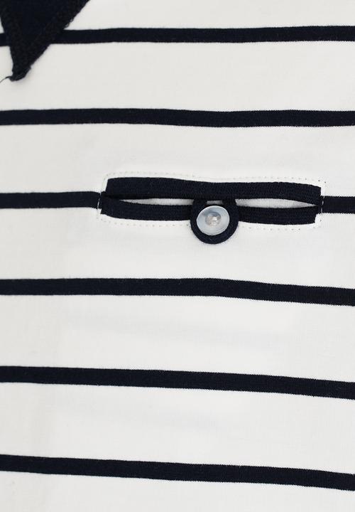 Pop Candy - Boys Stripe Long Sleeve Tee Blue and White