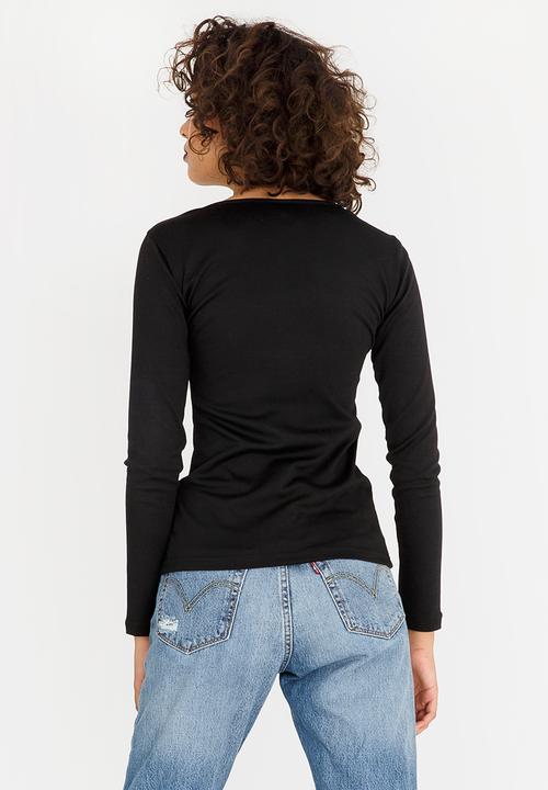 c(inch) - Zip Detail Top Black
