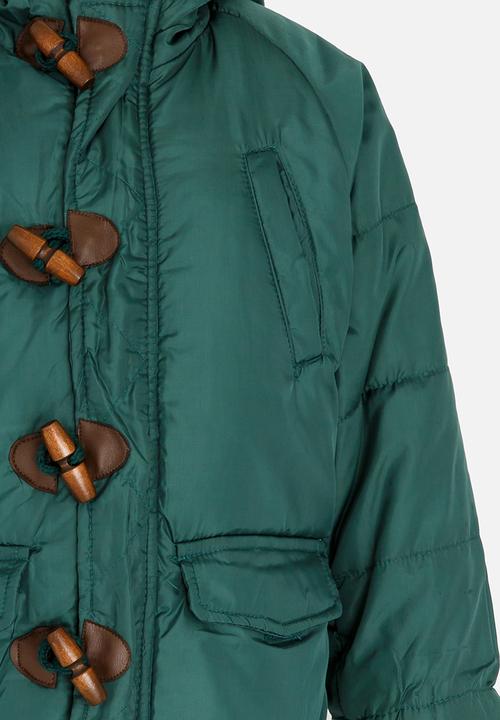 MINOTI - Parka Puffer Jacket with Fur Trim Khaki Green