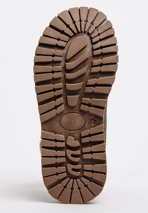 Jumbo - Camo Lace Up Boot Khaki Green