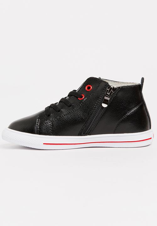 Pop Candy - Girls Flower Embellished Sneaker Black