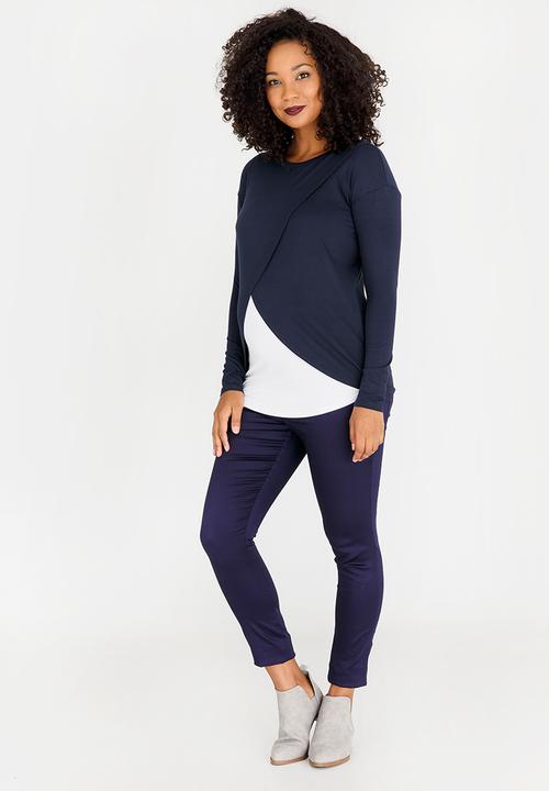 Cherry Melon - Basic Overlay Feeding Top Navy