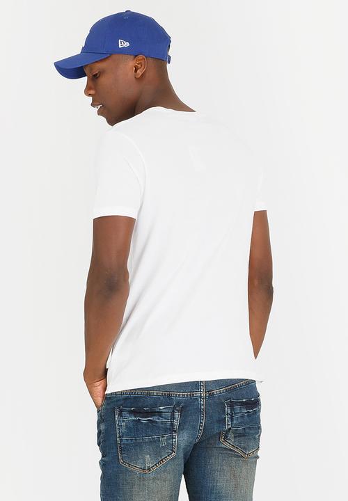 Brave Soul - Rule Printed Cotton Tee White