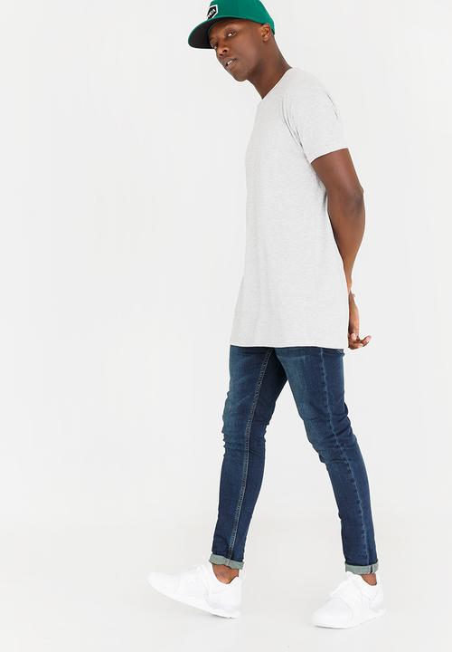 Brave Soul - Harrel Longer Length Tee Grey