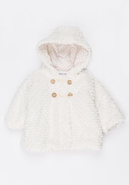 MINOTI - Textured Fur Jacket Off White