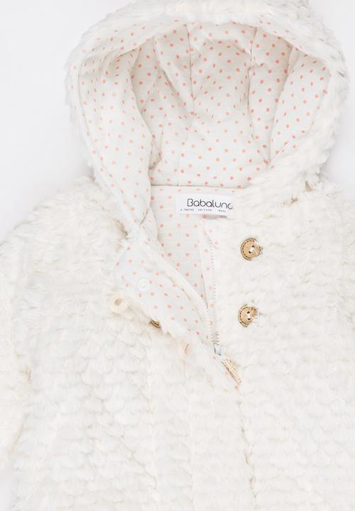 MINOTI - Textured Fur Jacket Off White