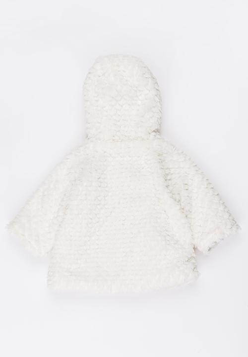 MINOTI - Textured Fur Jacket Off White