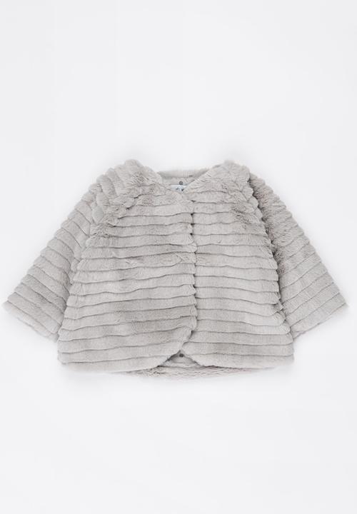 MINOTI - Faux Fur Jacket Grey
