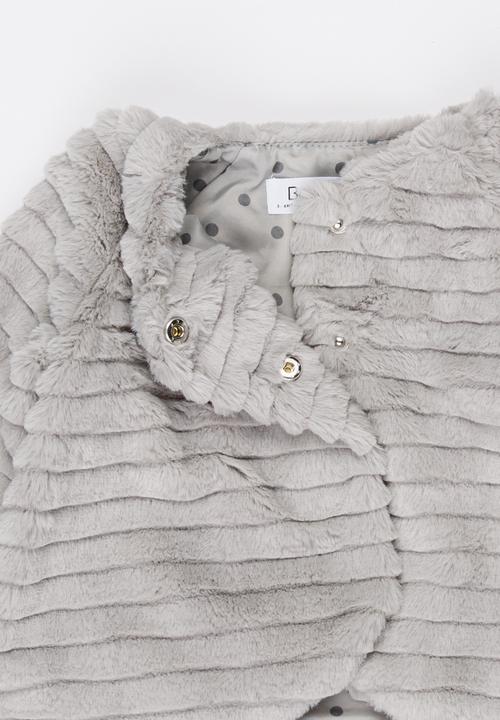 MINOTI - Faux Fur Jacket Grey
