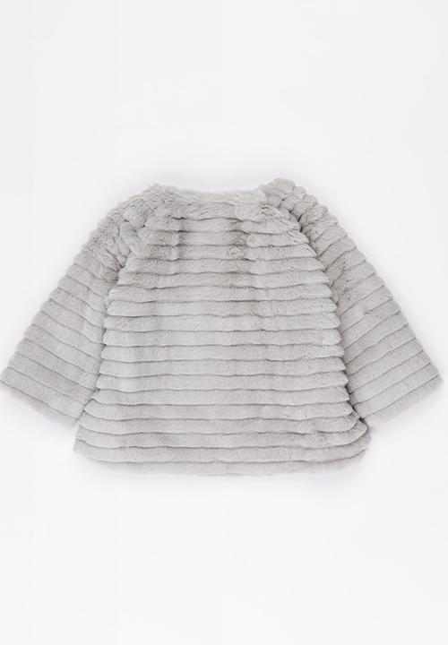 MINOTI - Faux Fur Jacket Grey