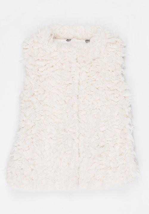 MINOTI - Fluffy gilet - off white