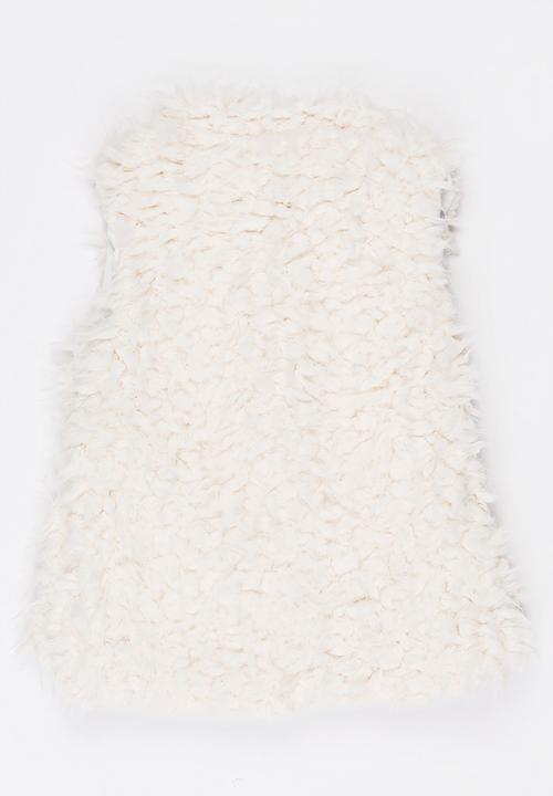 MINOTI - Fluffy gilet - off white