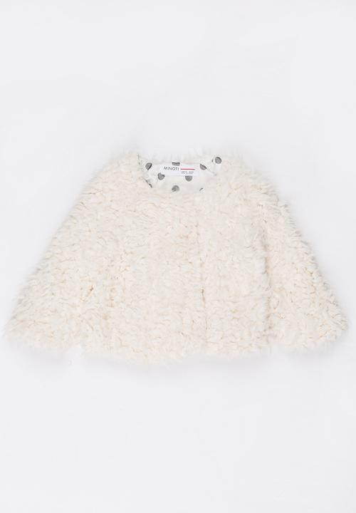 MINOTI - Fluffy Fur Jacket Off White