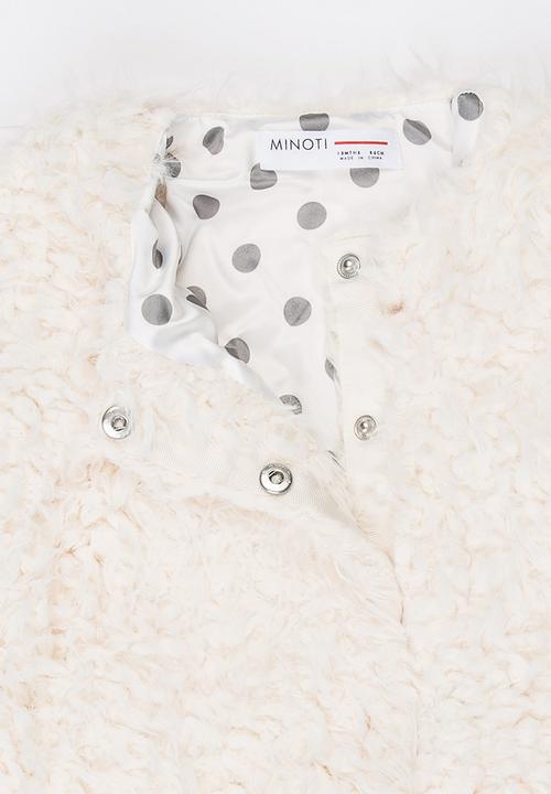 MINOTI - Fluffy Fur Jacket Off White