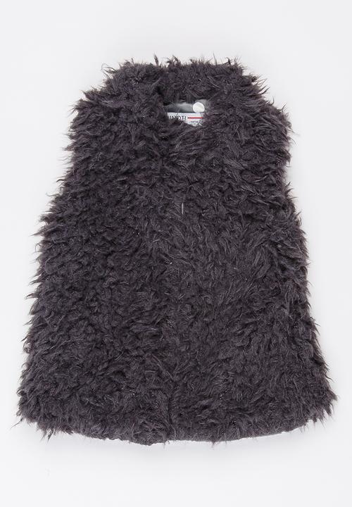 MINOTI - Fluffy gilet - dark grey