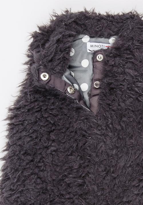 MINOTI - Fluffy gilet - dark grey