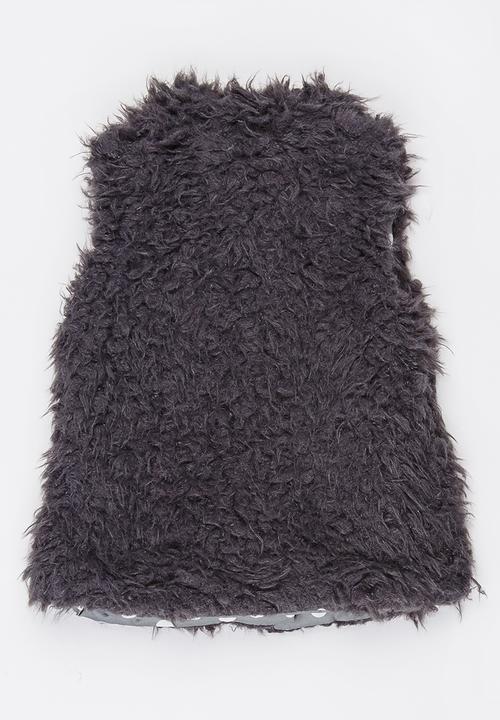MINOTI - Fluffy gilet - dark grey