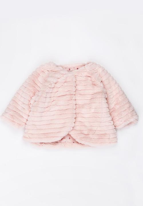 MINOTI - Faux Fur Jacket Mid Pink