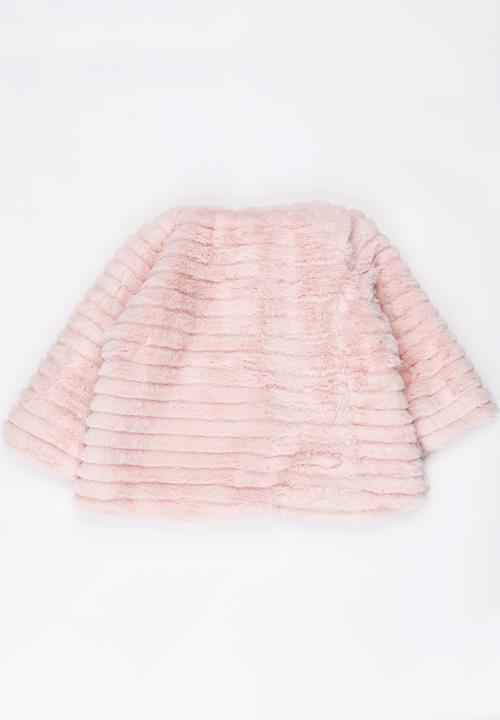 MINOTI - Faux Fur Jacket Mid Pink