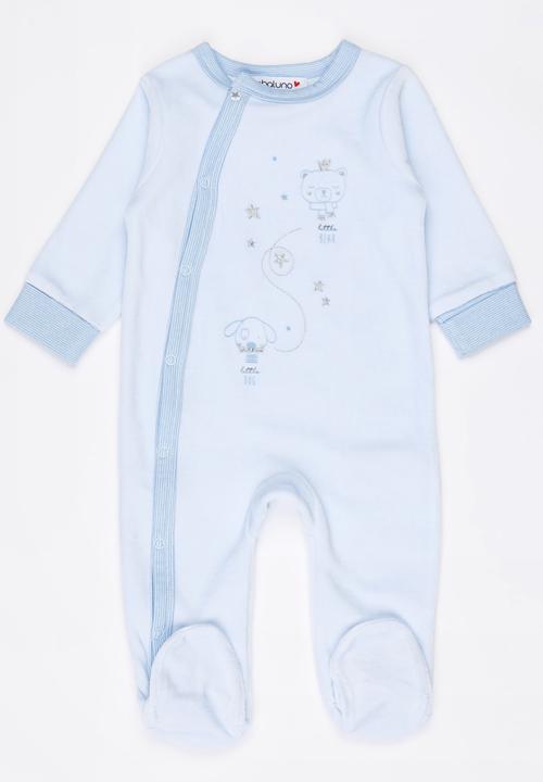MINOTI - Velour sleep suit - blue 